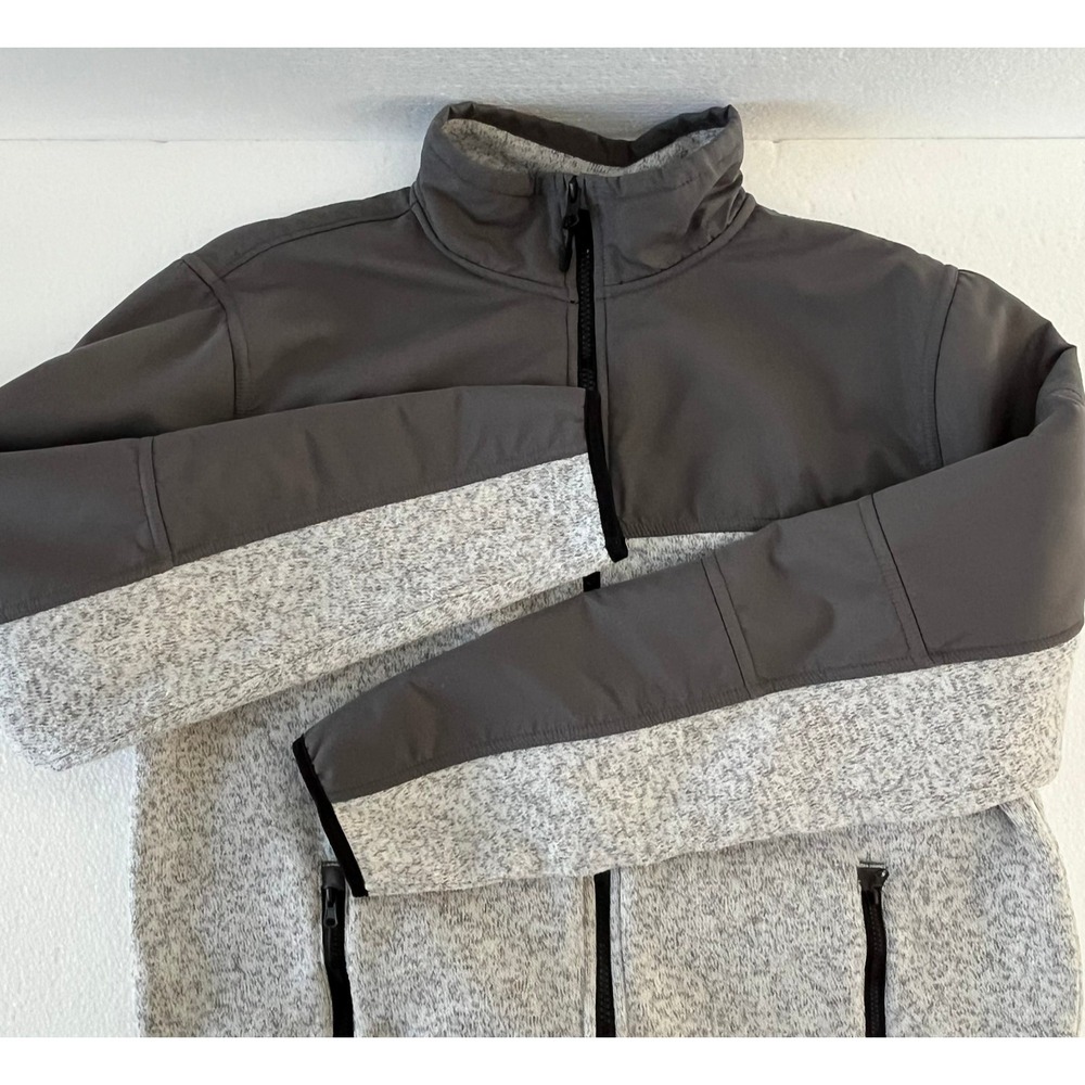 Old‎ Navy Active Sweater Mens XL Gray Full Zip Collared Casual Knit